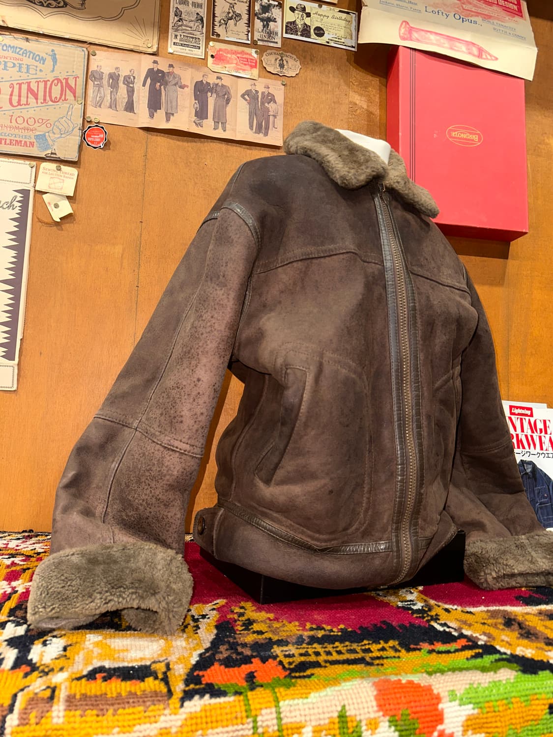 ( L-XL ) 남성무스탕 양가죽무스탕 빈티지가죽 빈티지무스탕 양가죽 상품이미지2