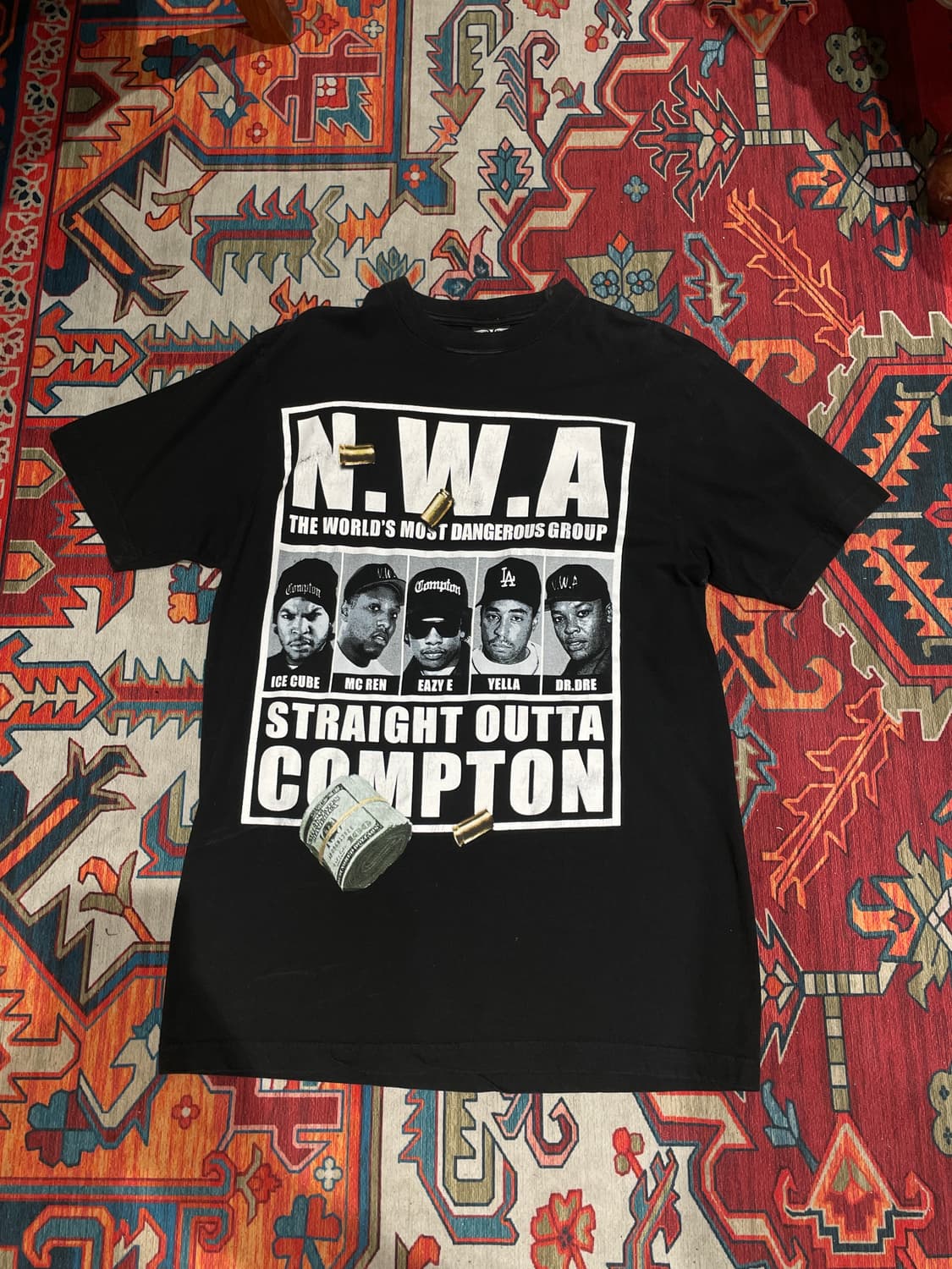 N.W.A Straight Outta Compton 힙합 빈티지 랩티셔츠 상품이미지1