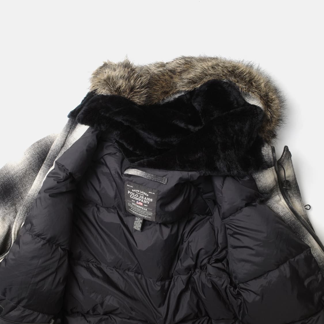 2000's Polo Jeans Ombre Plaid Down Parka 상품이미지8