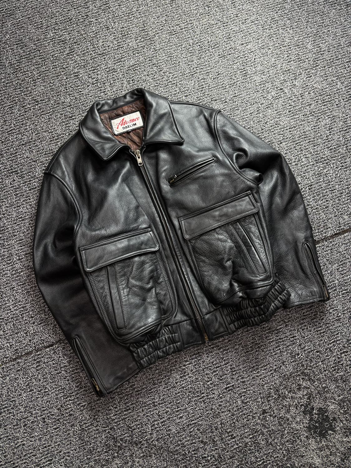 Advance 아카이브 블랙 램스킨 A-2 레더 자켓 2940 상품이미지1