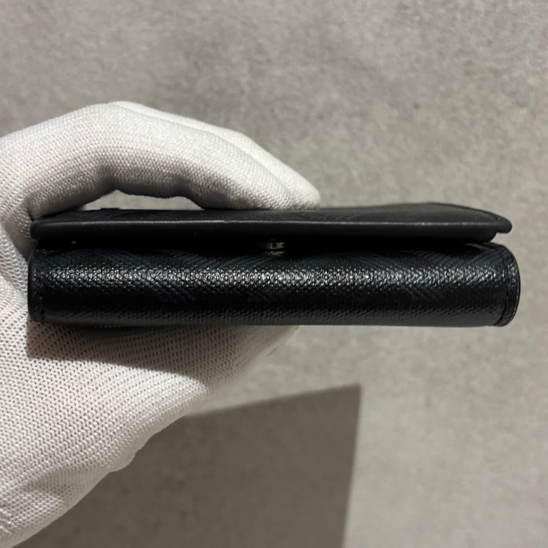 S OS사이즈 디올 CD 다이아 3단 반지갑 블랙 상품이미지4