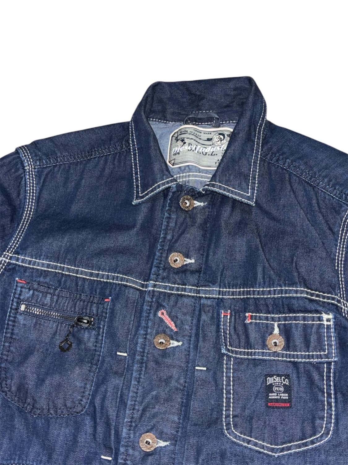 Diesel 디젤 스티치 데님 자켓 상품이미지5