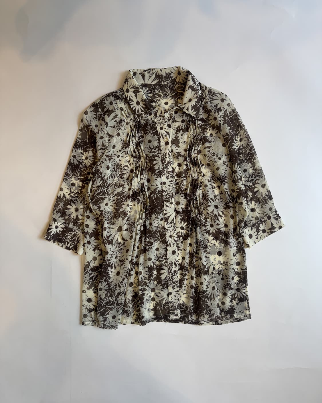 Floral Print Sheer Shirt  상품이미지1