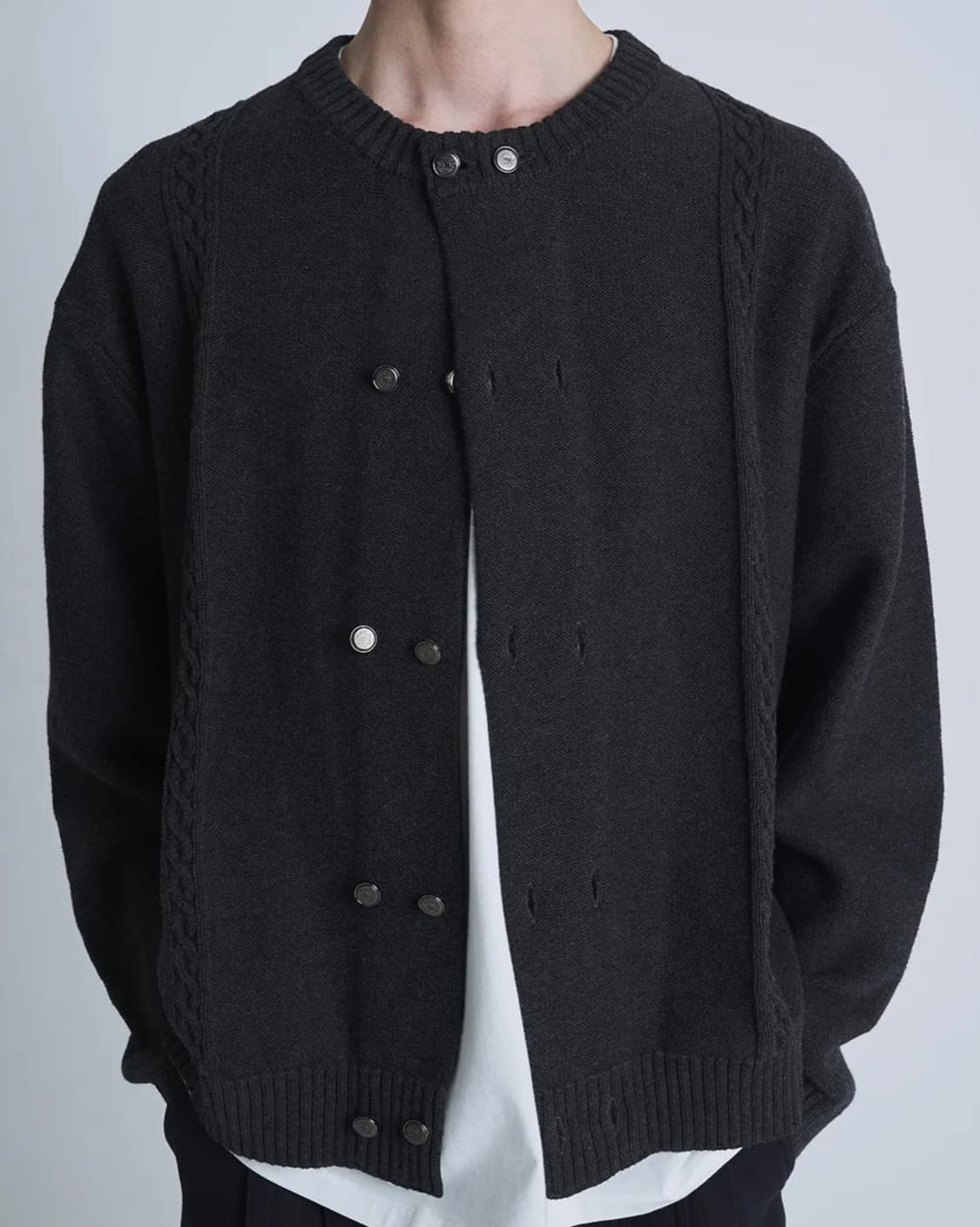 포커페이스 벨로 라운드넥 가디건 네이비 BELLO ROUND NECK C 상품이미지2