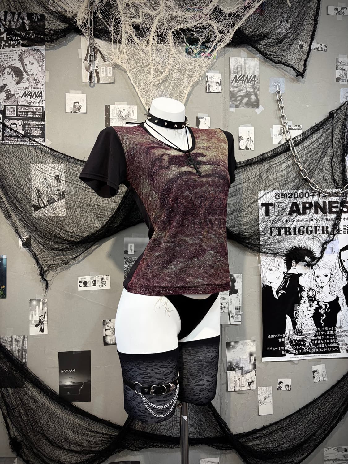 Grunge Glitter Oriental mesh sleeve 상품이미지2