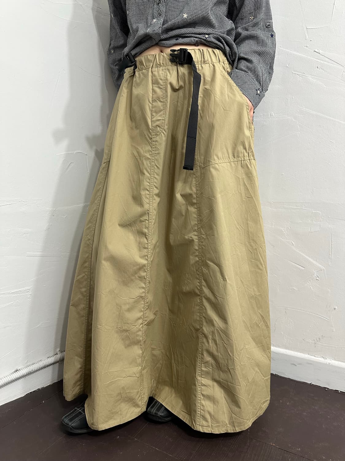 shuca beige belt longskirt 상품이미지1