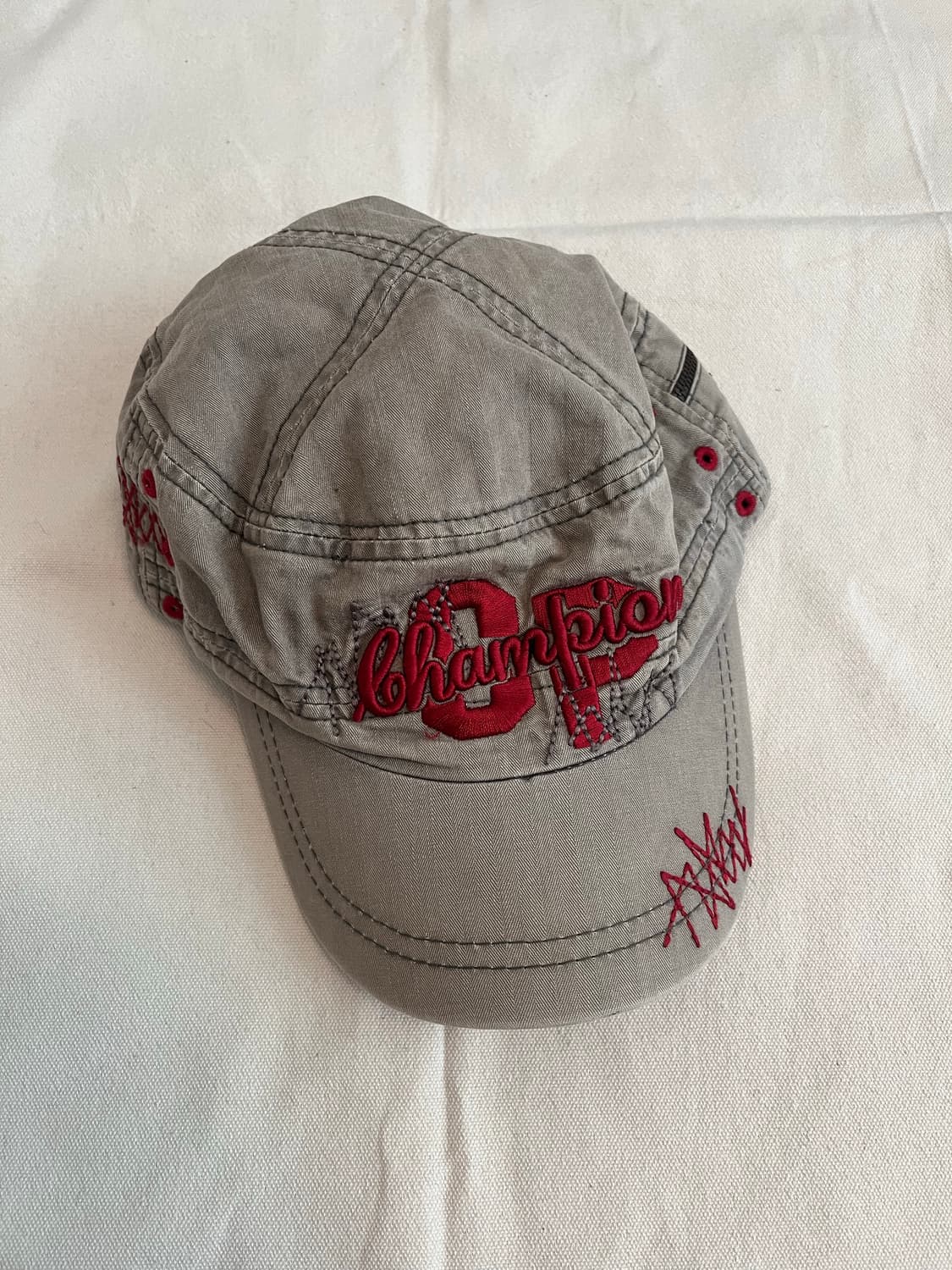 CHAMPION vintage mocha+red cap 상품이미지1