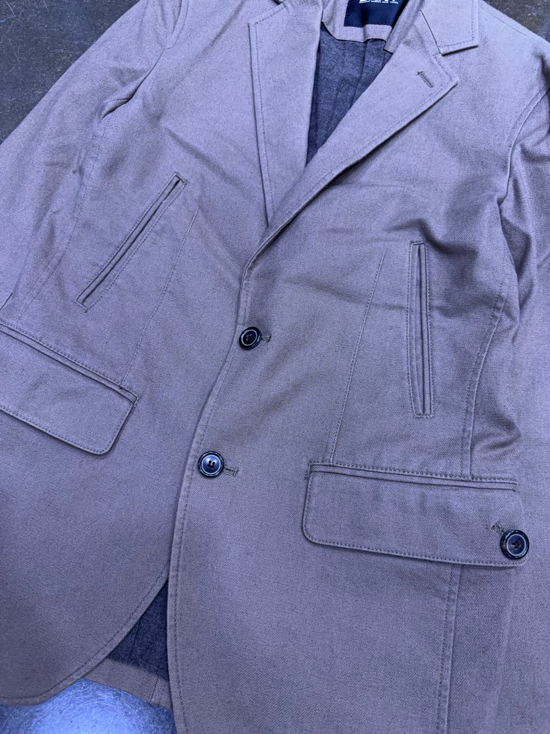 DKNY 코튼 캐쥬얼 싱글 블레이저 자켓 브라운 S 상품이미지4