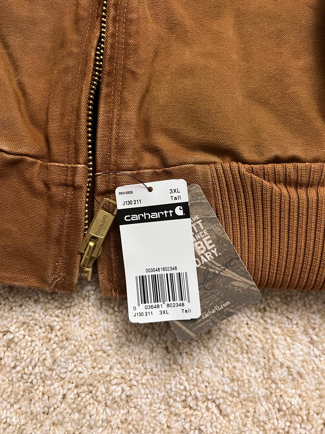 [데드스탁/새상품] 칼하트 구형 J130 샌드스톤 - 브라운 상품이미지2