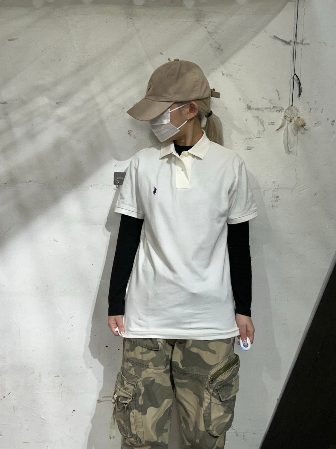 폴로 랄프 로렌 신형 화이트 반팔 카라 티셔츠 M 상품이미지2