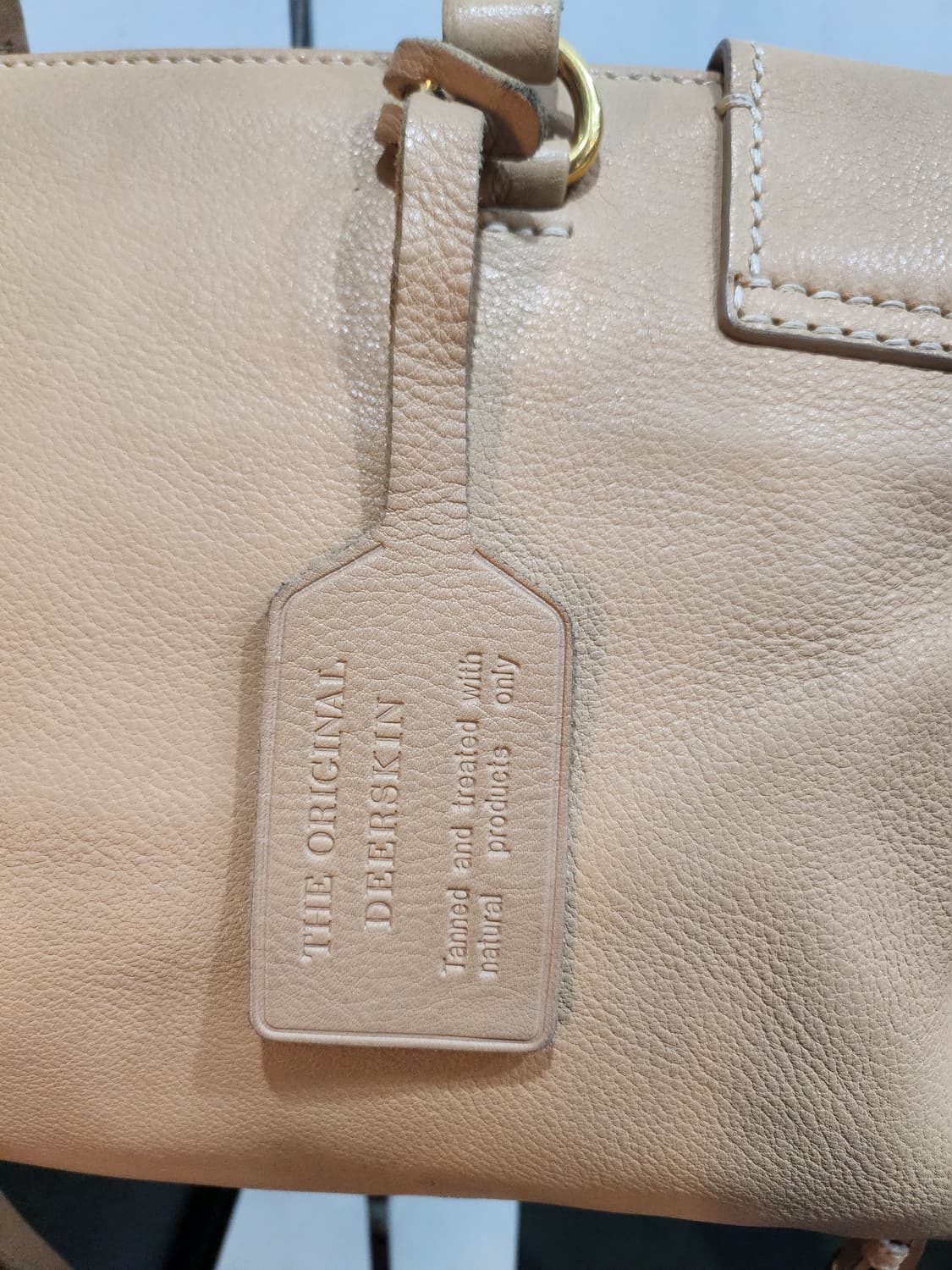 프라다 베이지 가죽 토트백 정품 상품이미지4