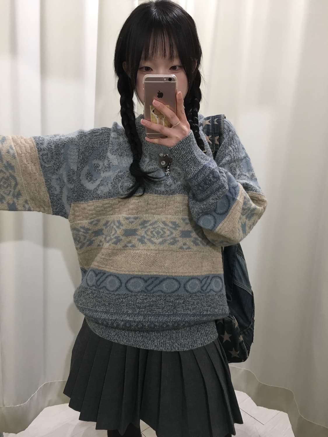 Eastern sky pattern knit 상품이미지5