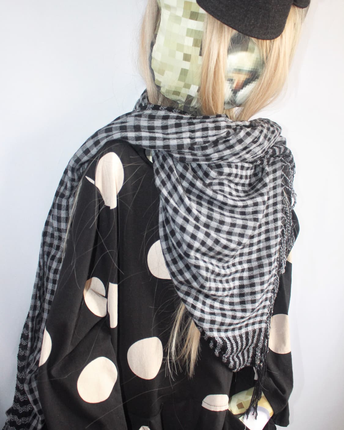 CHECK grunge shawl muffler 상품이미지1