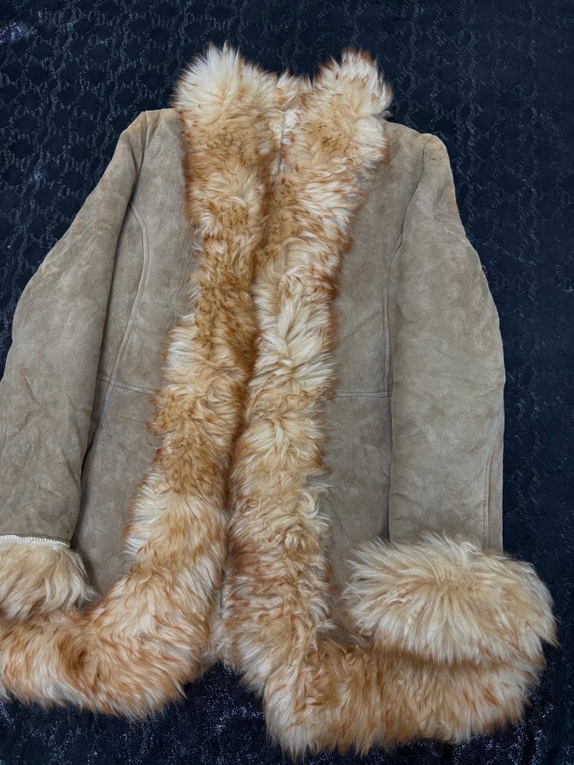 “Vintage”00’s Fur Trimming Shearling Lea 상품이미지7