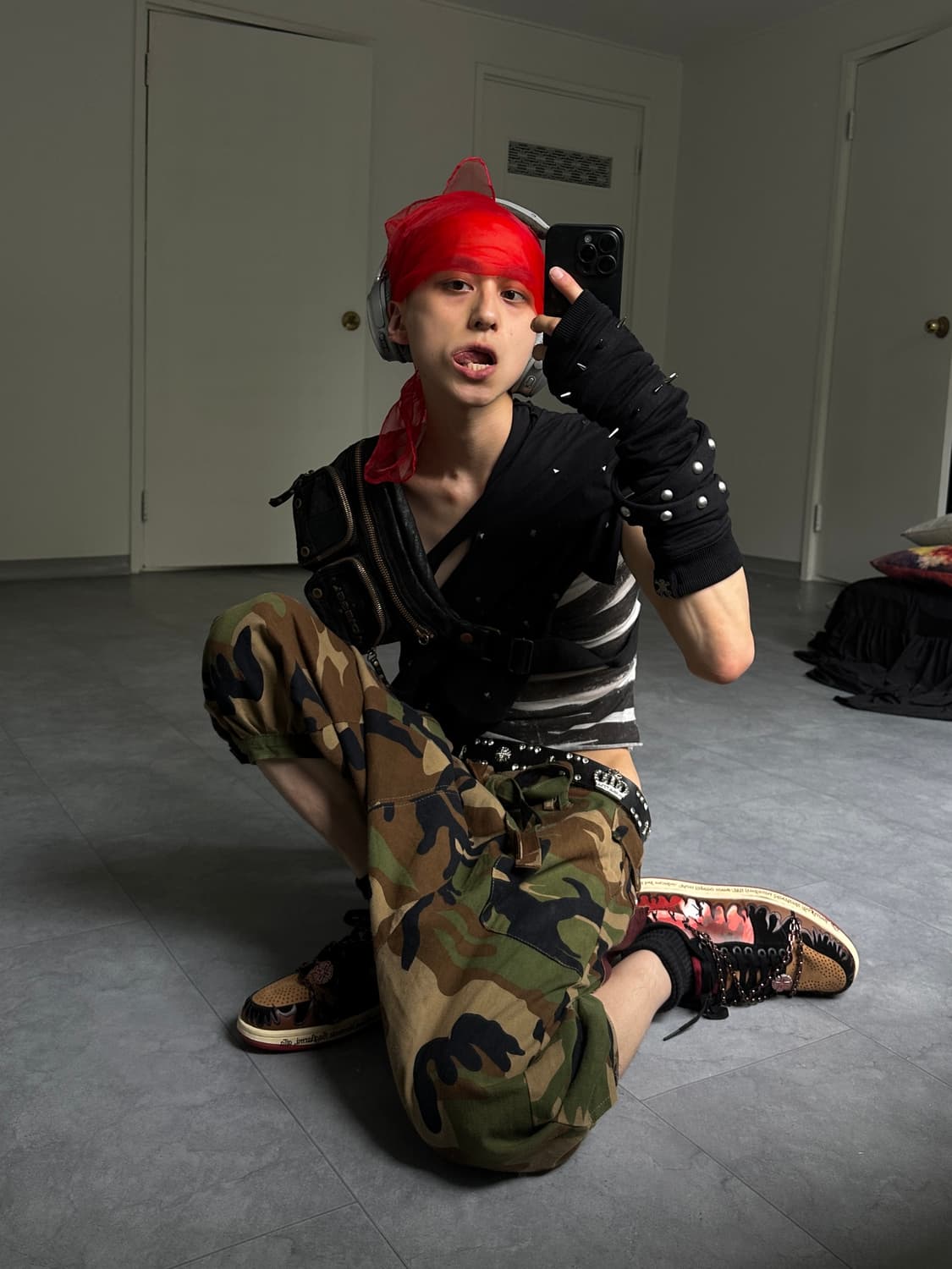 카모 드랍 크라치 배기 팬츠 상품이미지2