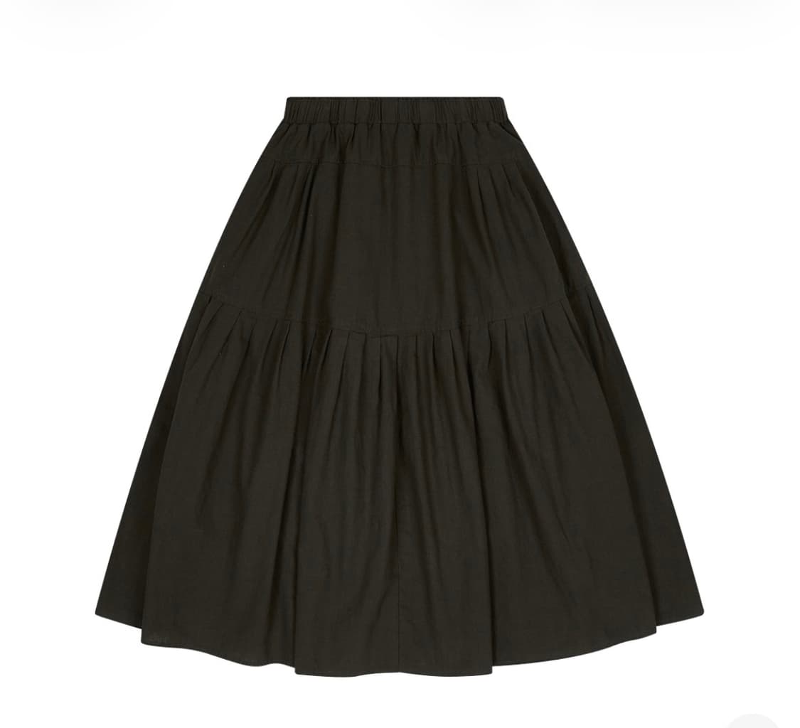 사파리스팟 베이직 사파리 러플 맥시 스커트 브라운 상품이미지2