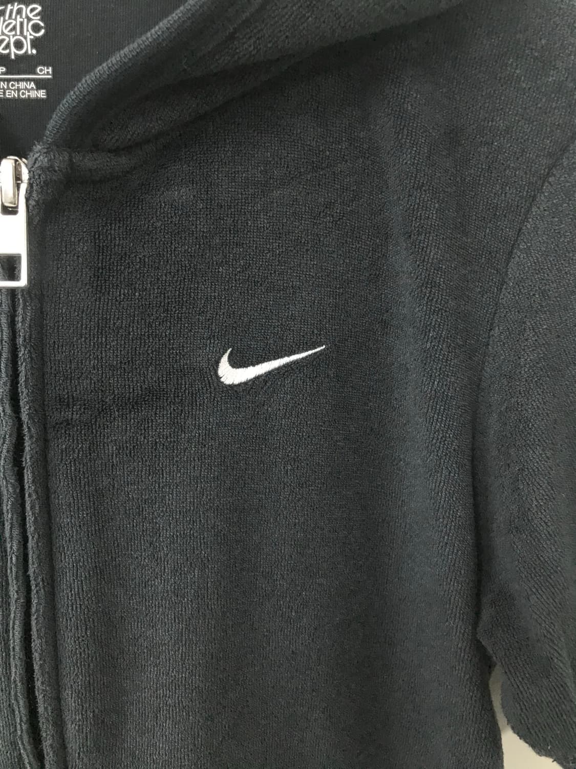 나이키 블랙 벨벳 반팔 후드집업 상품이미지4