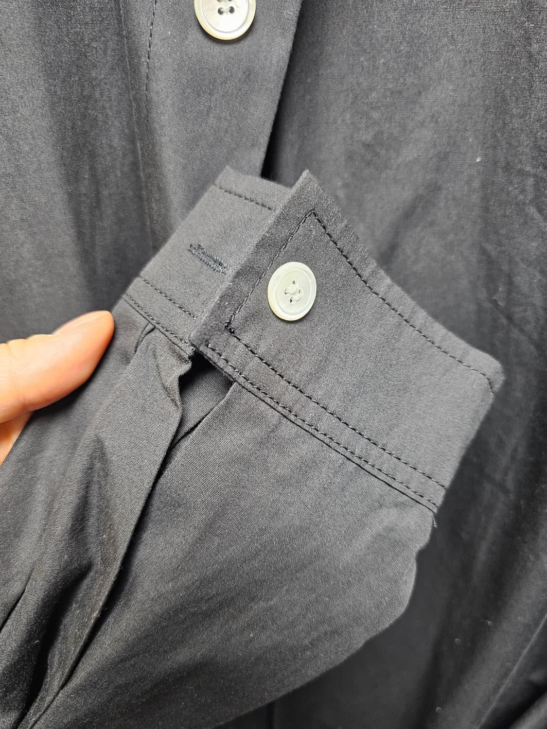 새상품 노앙 블랙 롱 트렌치 셔츠 코트 상품이미지4