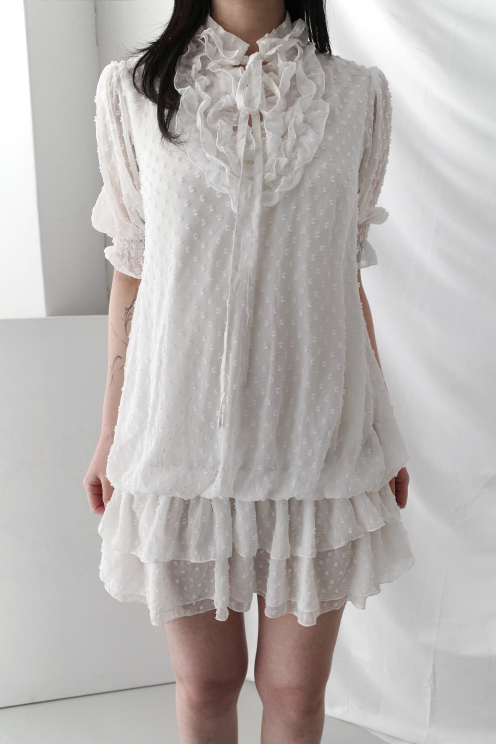 dot frill one-piece 상품이미지5