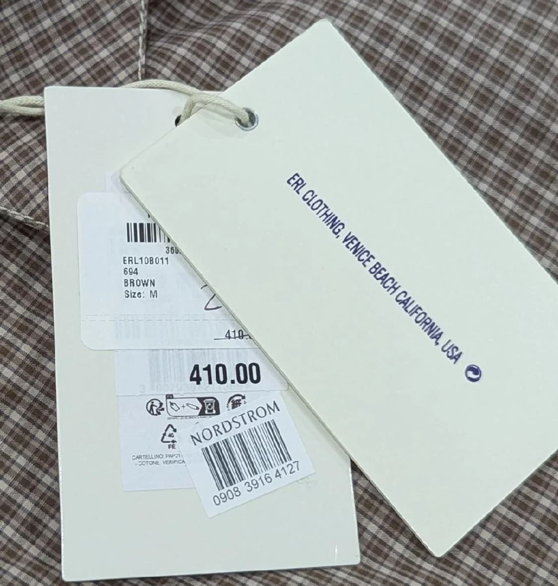 ERL 이알엘 마이크로 플래드 롱라인 반팔 버튼업 스포츠 셔츠 상품이미지9