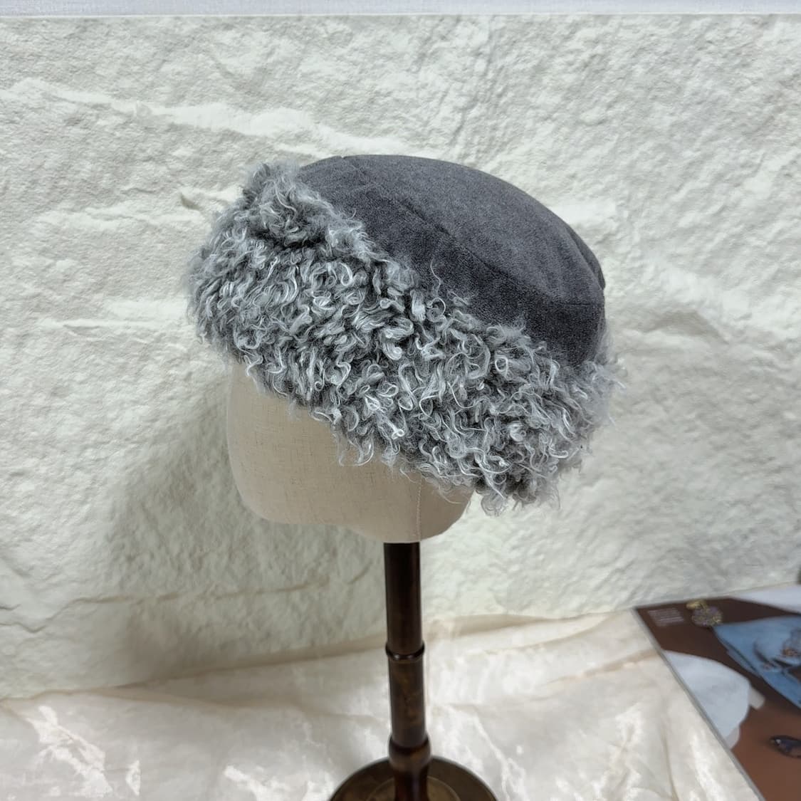 빈티지 RJR.John Rocha 인조퍼 몽골 모자 군밤모자 상품이미지2