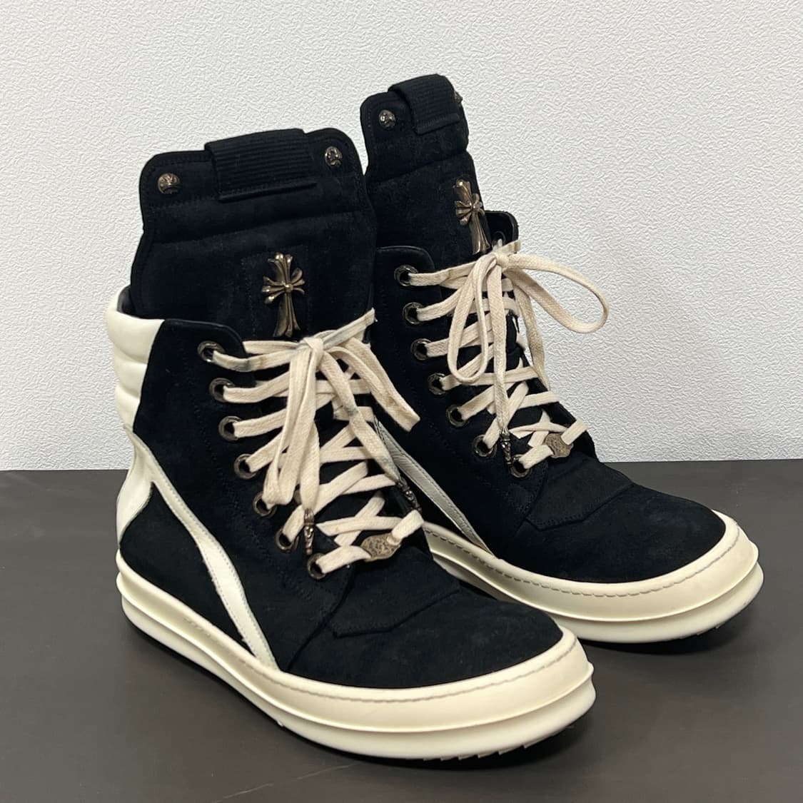 릭오웬스 x 크롬하츠 14FW 지오바스켓 모노크롬 스웨이드 상품이미지2
