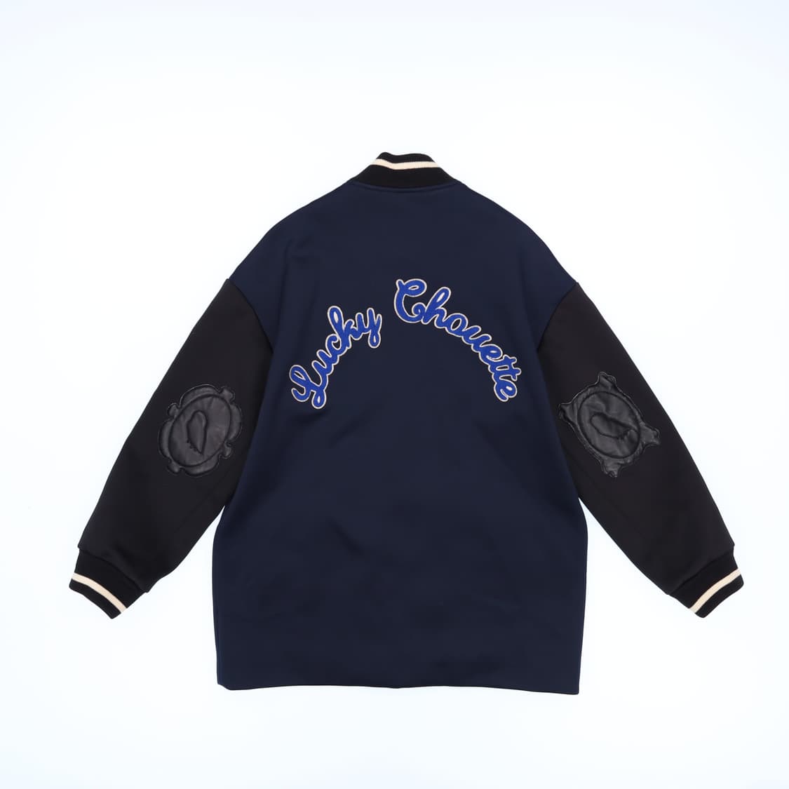 [Free] 럭키슈에뜨 여성 바시티 엘보 가죽패치 자수 자켓 N7088 상품이미지2