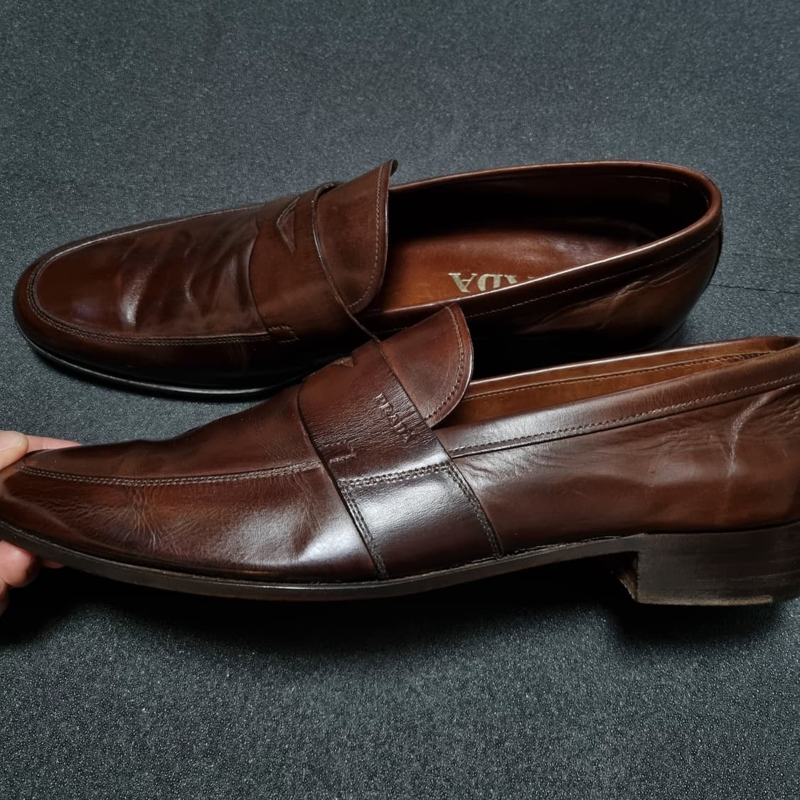 프라다 브라운로퍼 uk9.5 상품이미지2