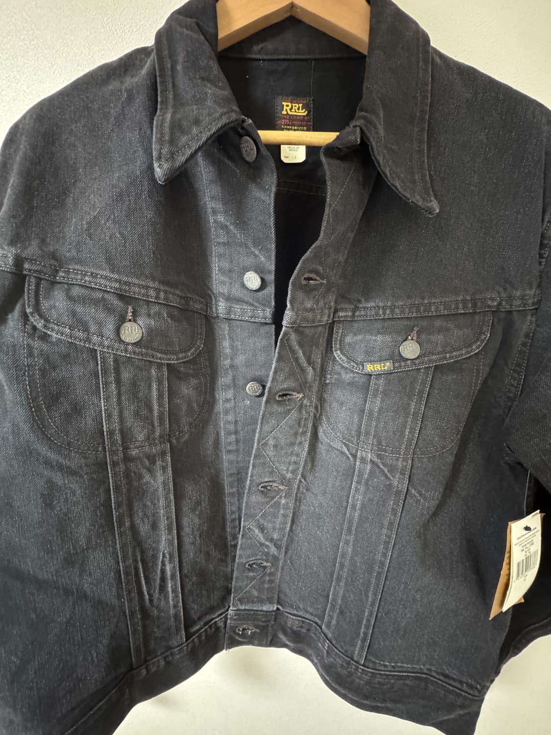 RRL 랄프로렌의 블랙 데님 lot271 자켓 L새상품 상품이미지1