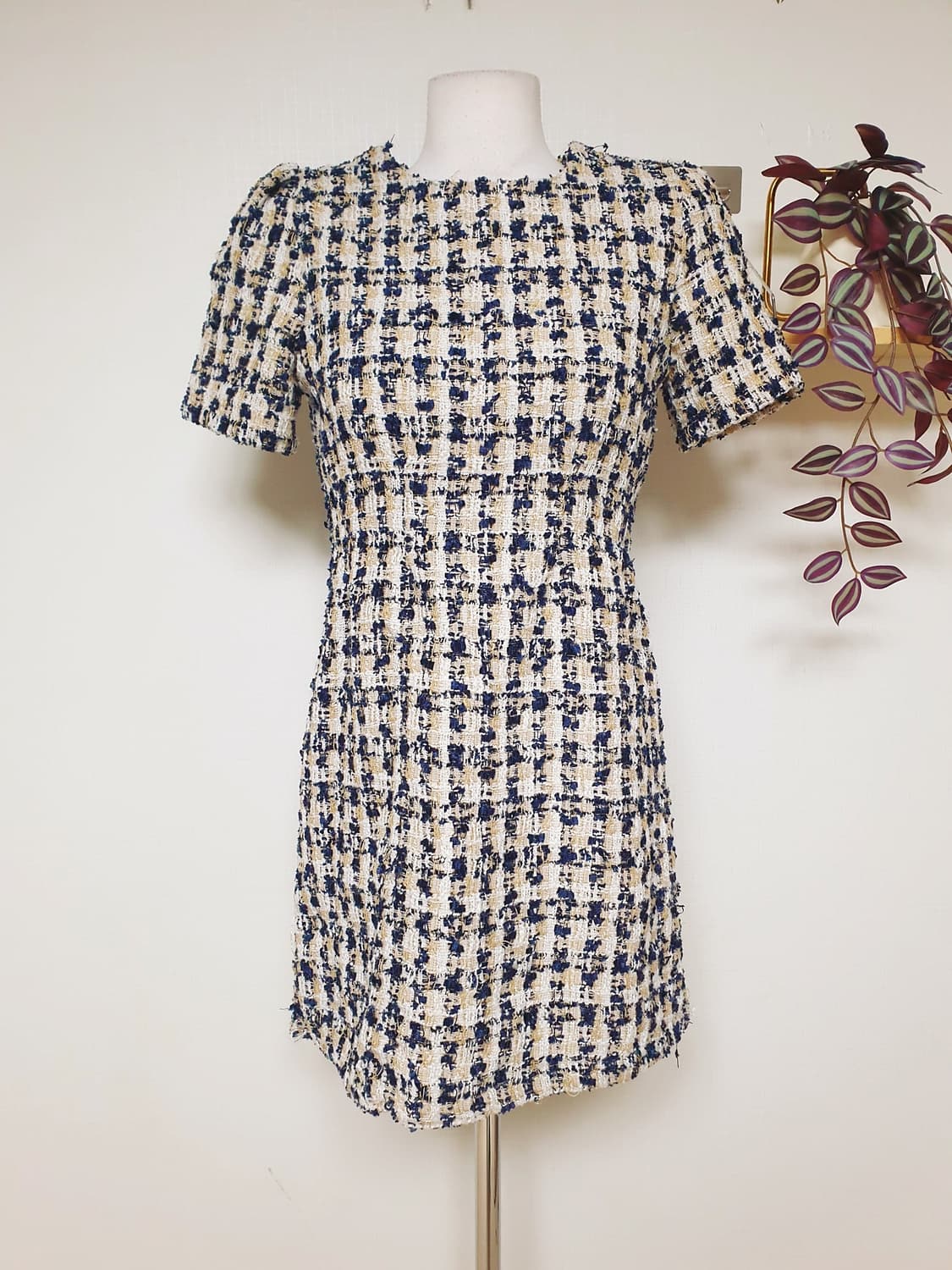 컬러패스 트위드원피스 55 반팔 미니 상품이미지2