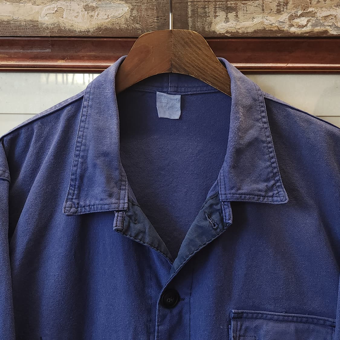 60s 프렌치 워크자켓 프렌치자켓 페이딩 퍼플 블루 52 상품이미지4