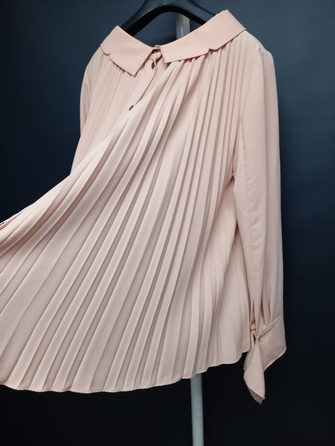 오즈세컨 춘하추 쉬폰 플리츠 긴팔블라우스 55 상품이미지6