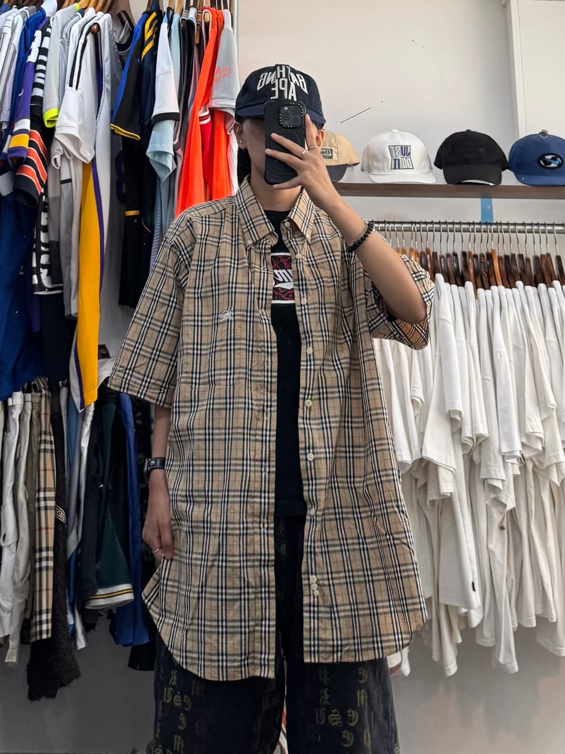 00s 버버리 노바체크 반팔셔츠 상품이미지7