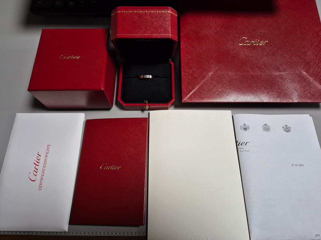 까르띠에 러브링 스몰 화이트골드 58호 (풀박스) 상품이미지1