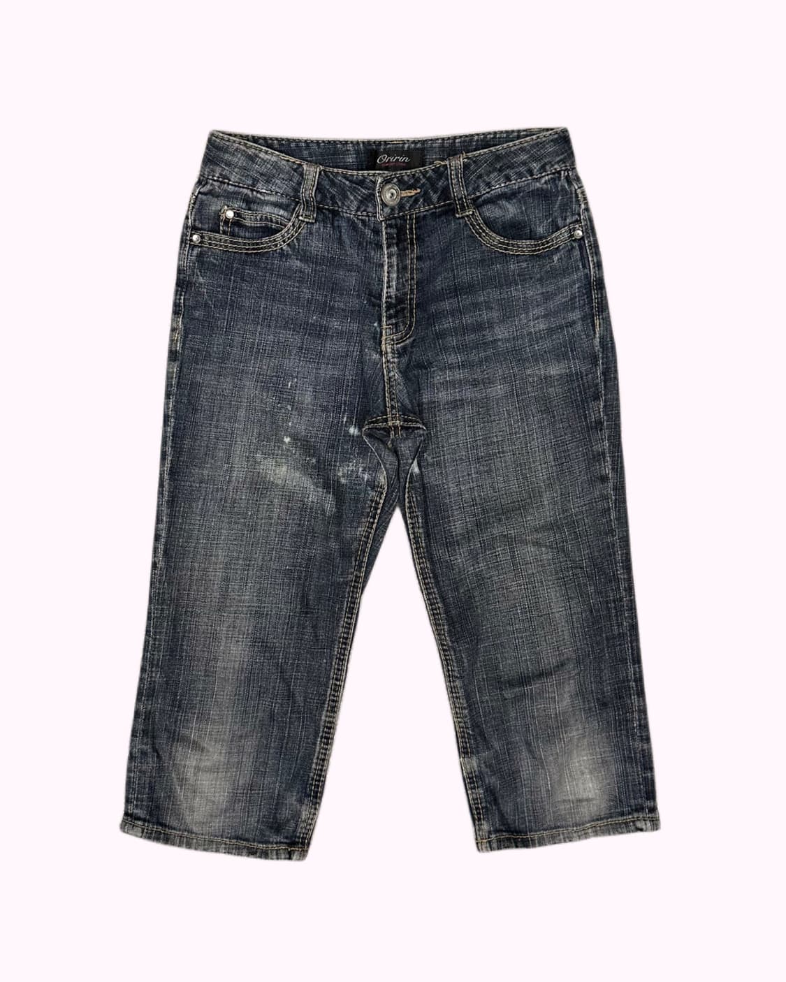 cubic embroidery pocket capri jean 상품이미지2