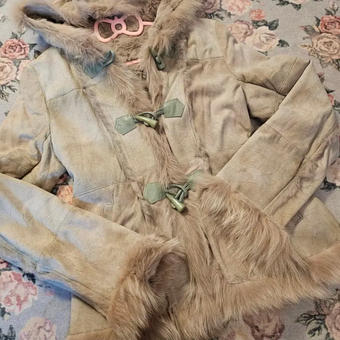 토끼털 & 폭스퍼 무스탕 빈티지 코트 상품이미지2