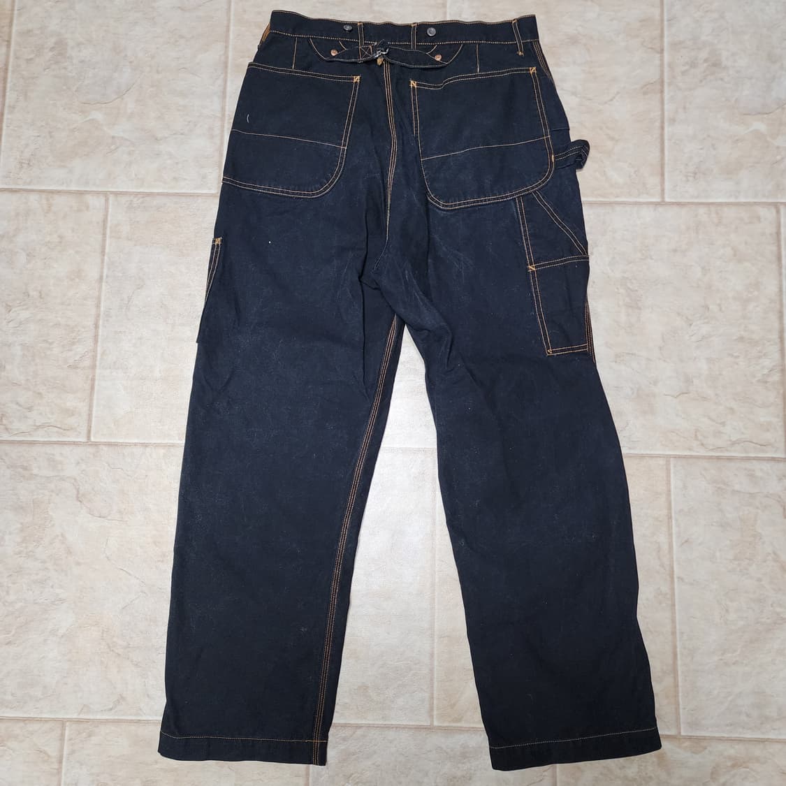 캐피탈 캔버스 블랙 럼버팬츠 상품이미지3