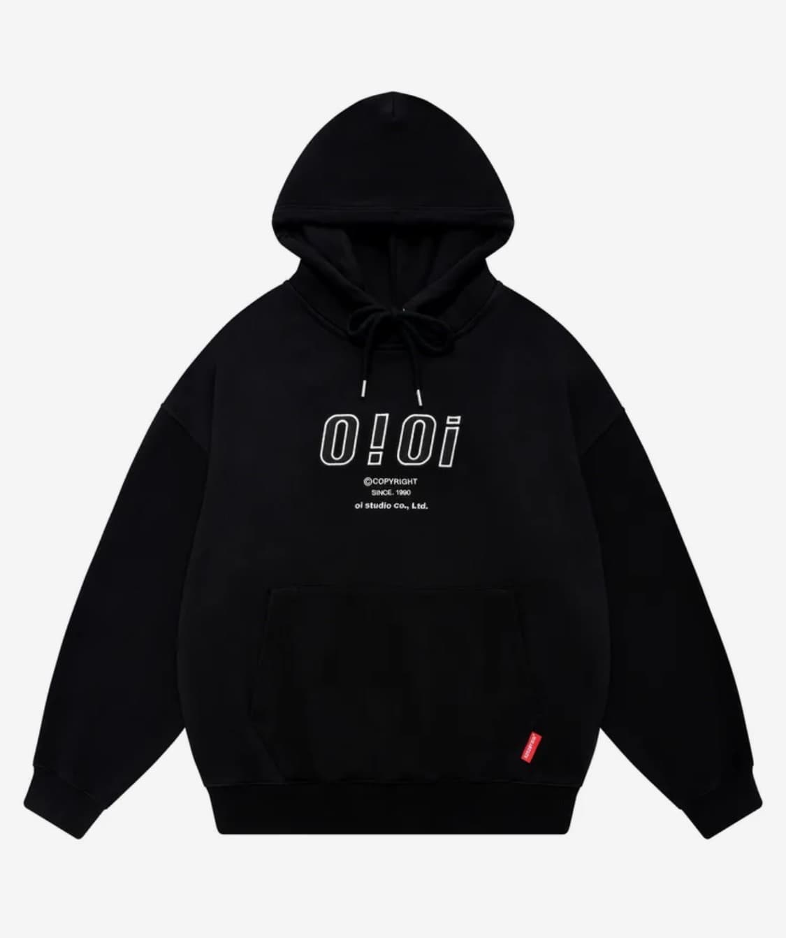 OiOi 2020 시그니처 기모 후드티 블랙 상품이미지1