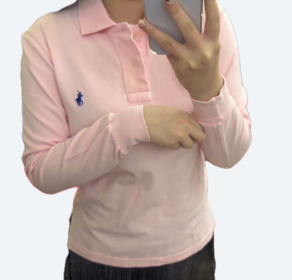 💗폴로 랄프로렌 커스텀핏 블루포니 딸기우유 핑크 롱슬리브 PK💗 상품이미지1