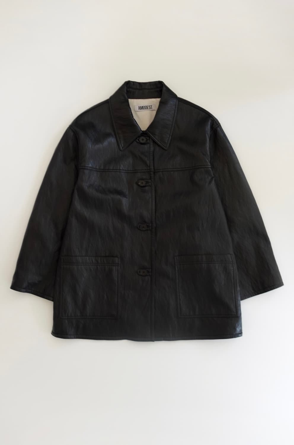 [새상품] 모데스트무드 런던레더자켓 상품이미지7