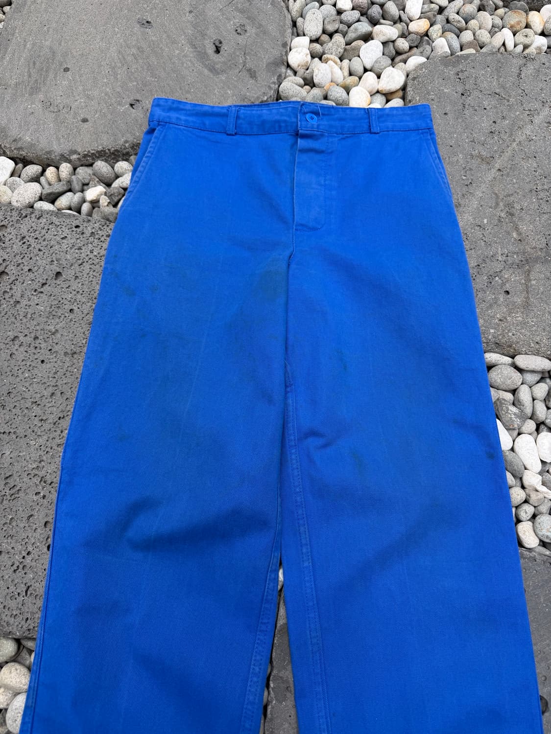 1980s DISTRESSED WASHED BLUE 빈티지 프렌치워크팬츠 상품이미지3