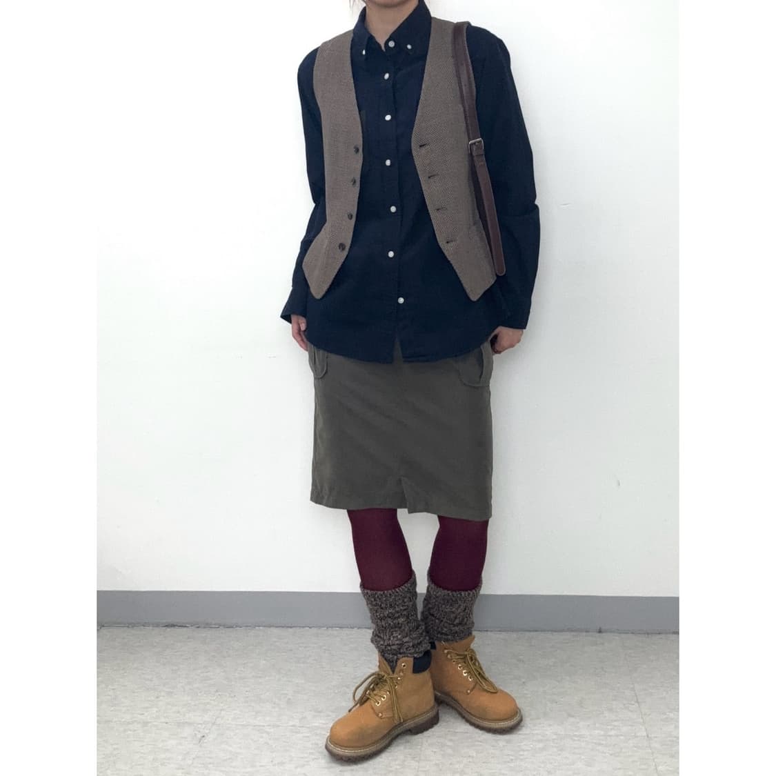 빈티지 브라운 베스트 조끼 상품이미지5