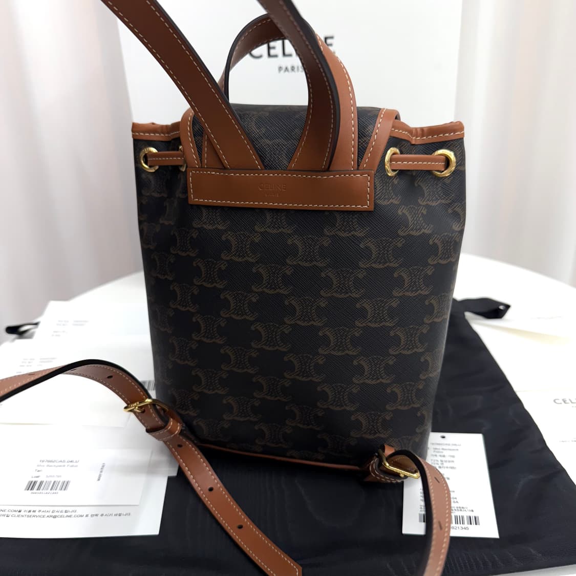 [풀박스] 셀린느 트리옹프 폴코 미니 백팩 탄 상품이미지3