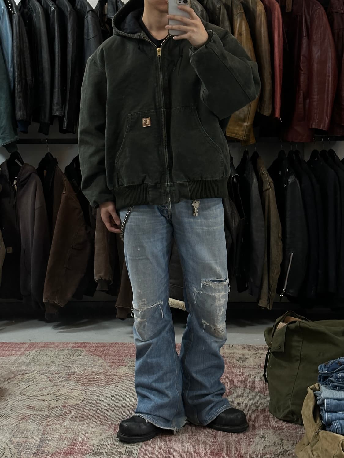 OG 칼하트 J130 액티브 자켓 칼하트 MOS 모스그린 상품이미지10