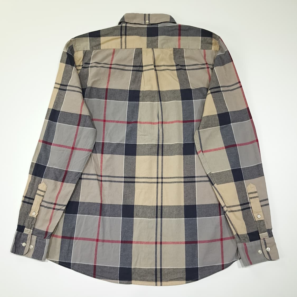 CL670 L 바버 클래식 타탄체크 버튼다운 베이지 셔츠 남방 상품이미지6