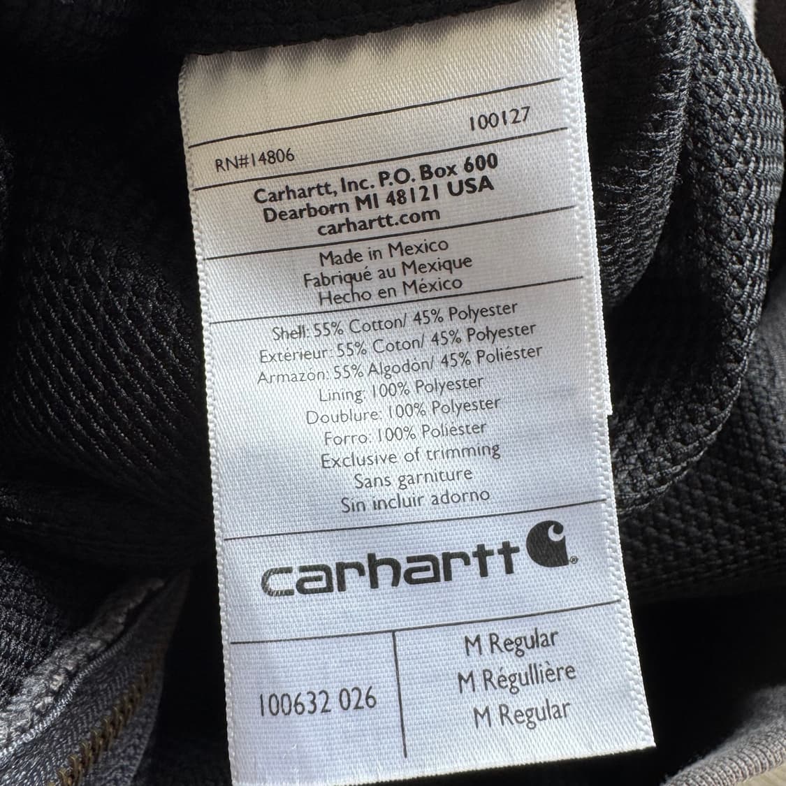 선페이딩 칼하트 후드집업 표기M(실측105) 상품이미지6