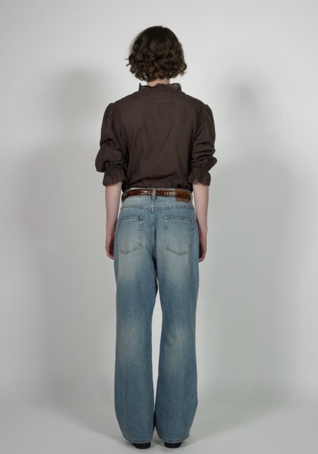 비아플레인 빅토리아 블라우스 브라운 상품이미지3