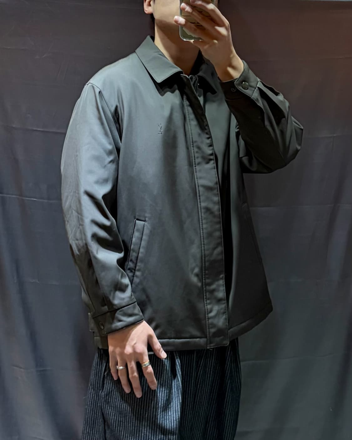 L YSL 입생로랑 심볼로고 카키브라운 폴리쉘 상품이미지1