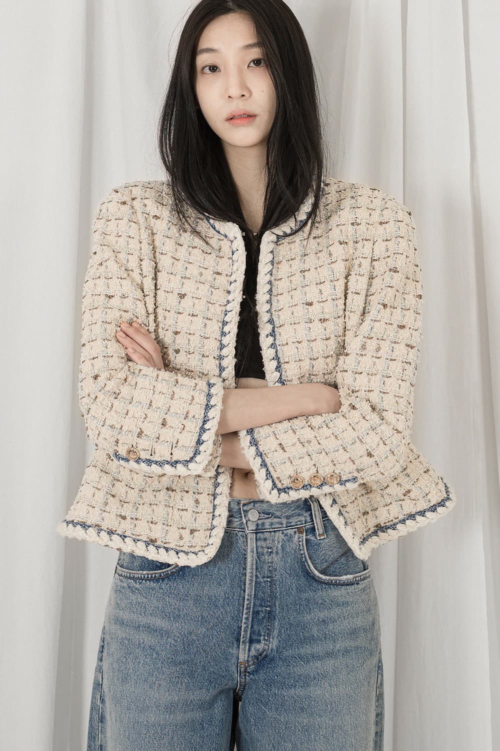 베르데오시도 트위드자켓 상품이미지2