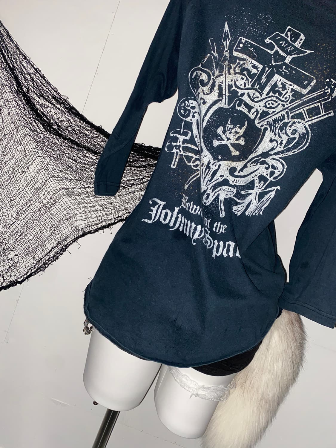 ꒰ঌ JOSP 스컬 고딕 레터링 롱슬리브 ໒꒱ 상품이미지5